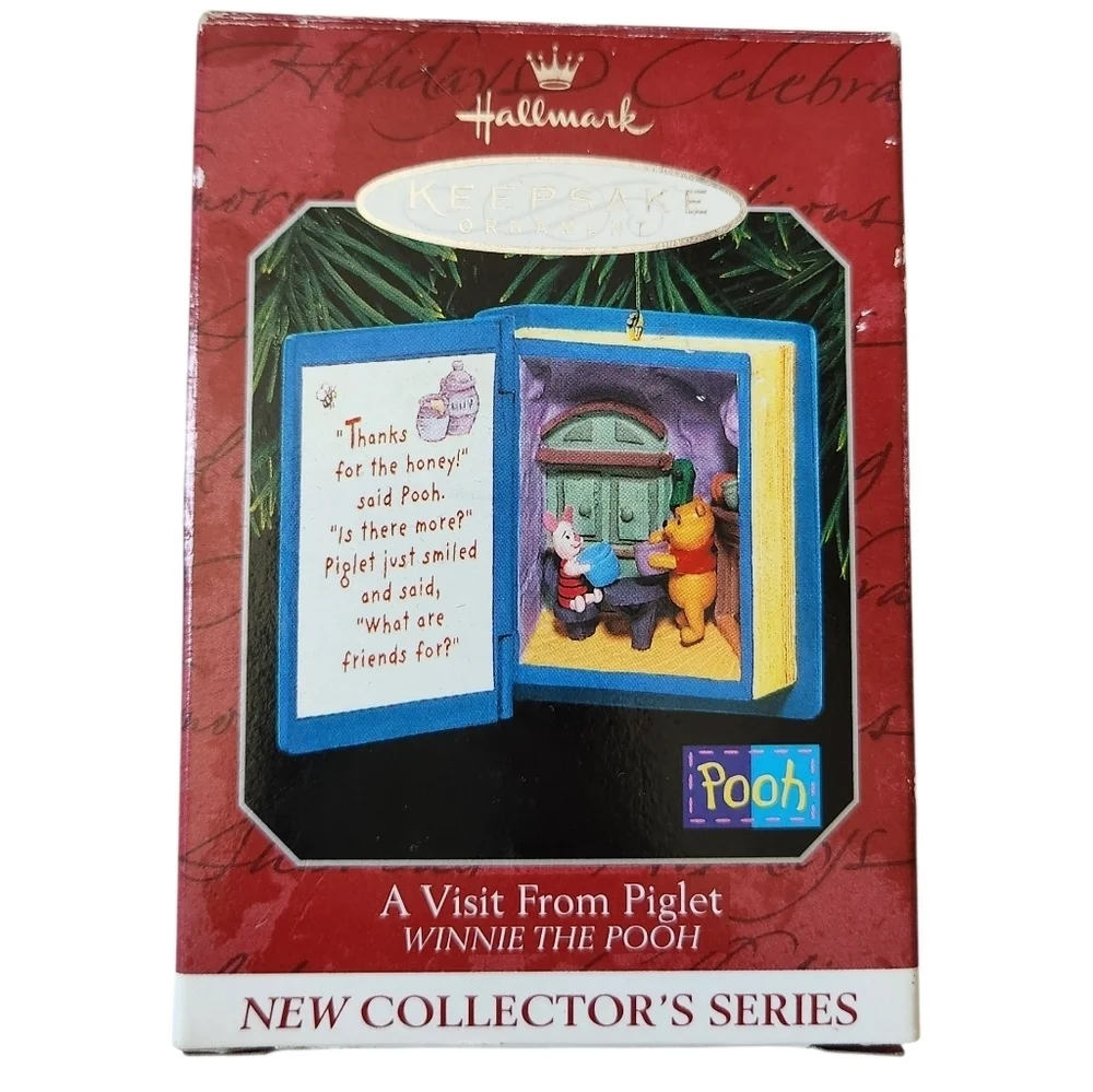 Vintage 90s Christmas Hallmark Disney Winnie The Pooh Ornament